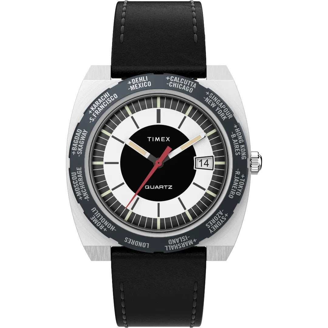 Gents Q Timex Black Watch TW2V69500Timex WatchesTW2V69500