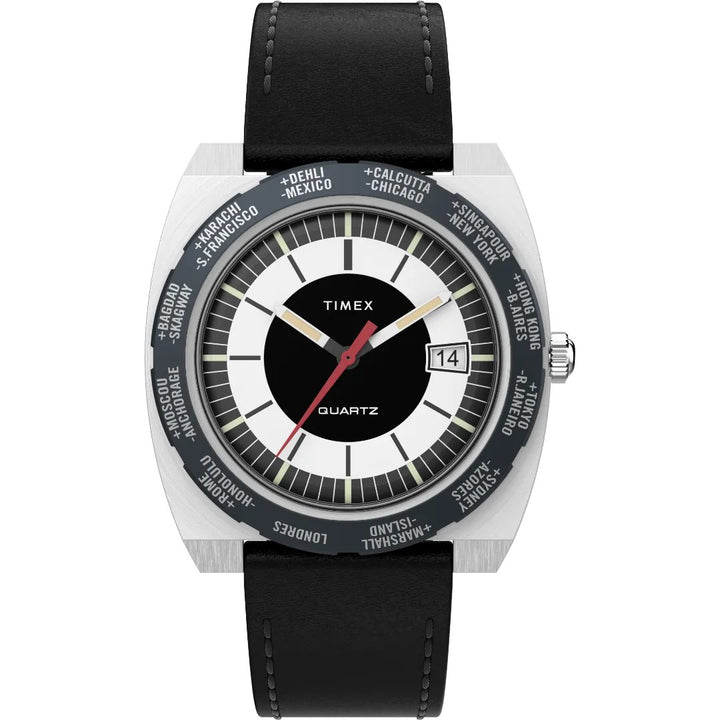 Gents Q Timex Black Watch TW2V69500Timex WatchesTW2V69500