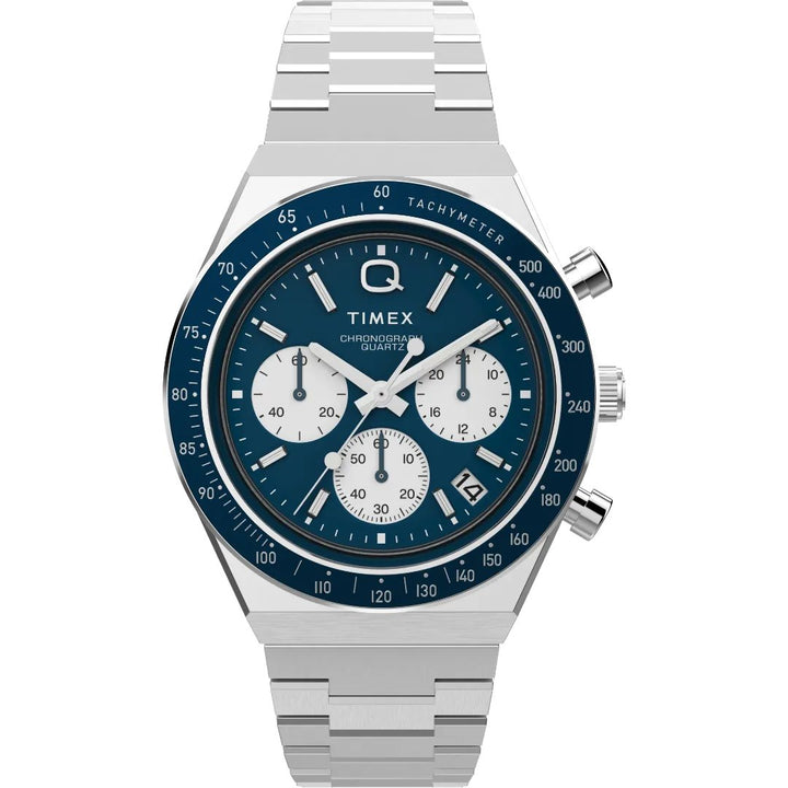 Gents Q Timex Blue Watch TW2W51600Timex WatchesTW2W51600