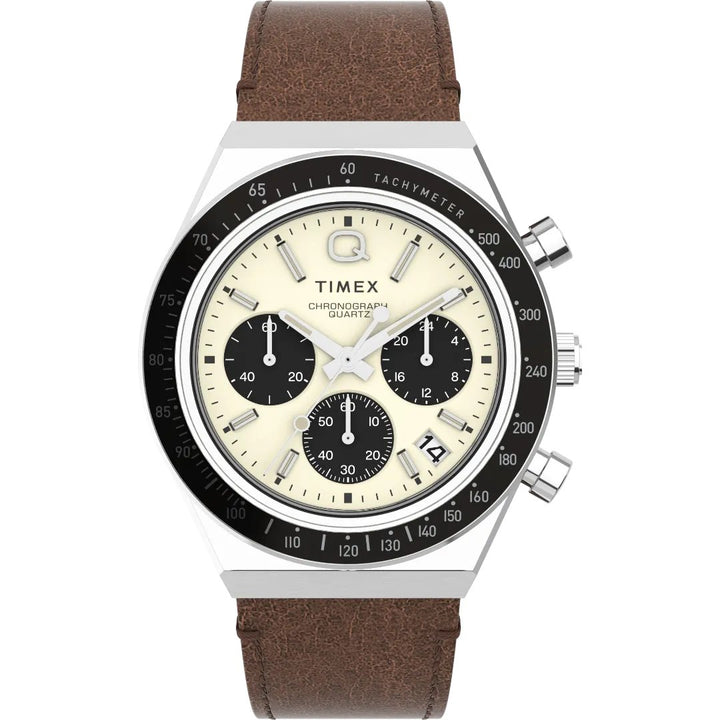 Gents Q Timex Cream Watch TW2V42800Timex WatchesTW2V42800