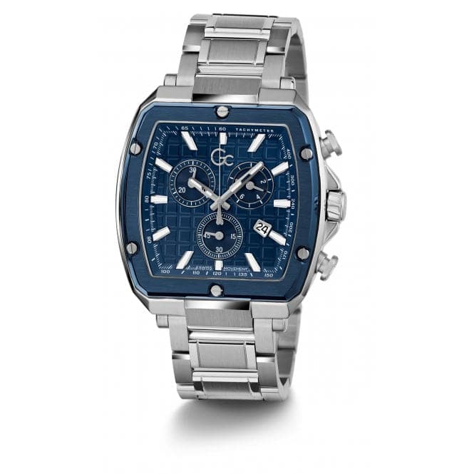 Gents Spirit Tonneau Silver Blue Watch Y83005G7MFGc WatchesY83005G7MF