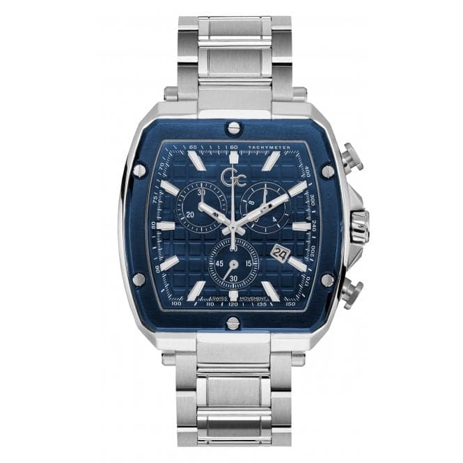 Gents Spirit Tonneau Silver Blue Watch Y83005G7MFGc WatchesY83005G7MF