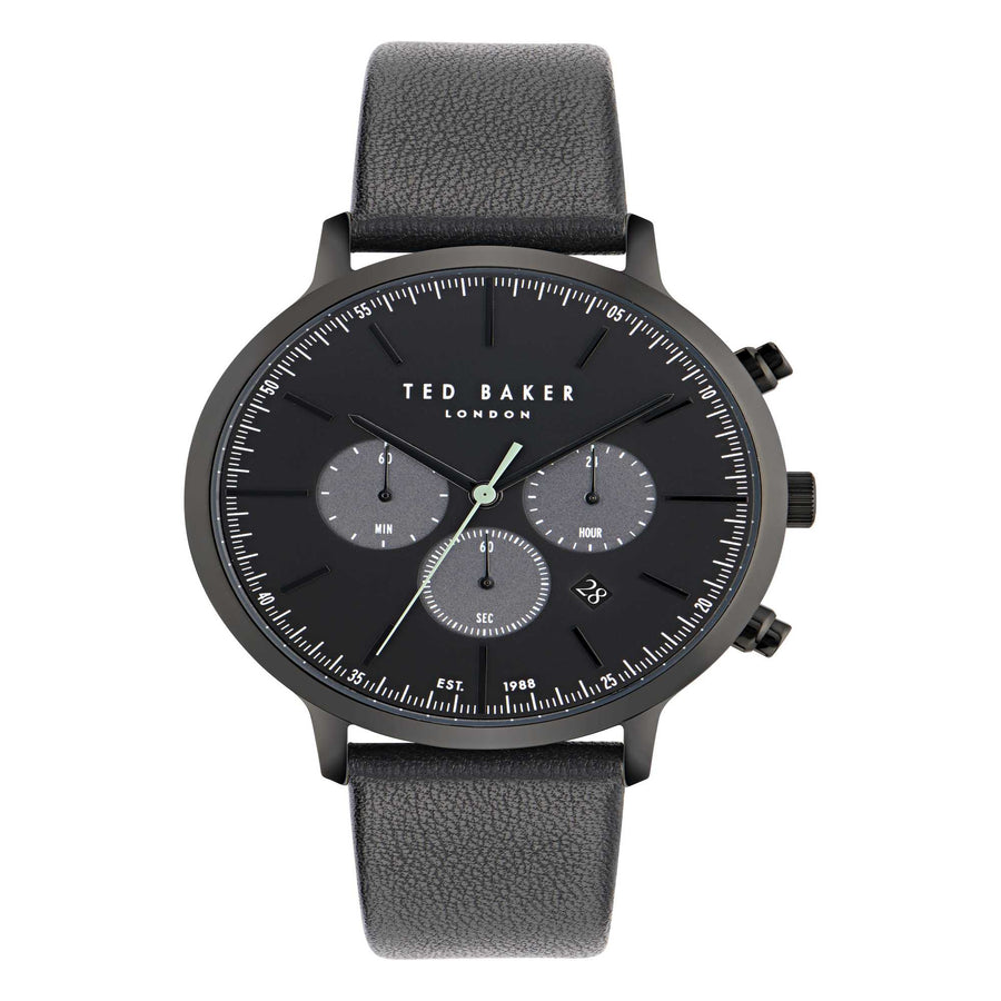 Gents Timeless Black Leather Watch BKPHAF404Ted Baker WatchesBKPHAF404