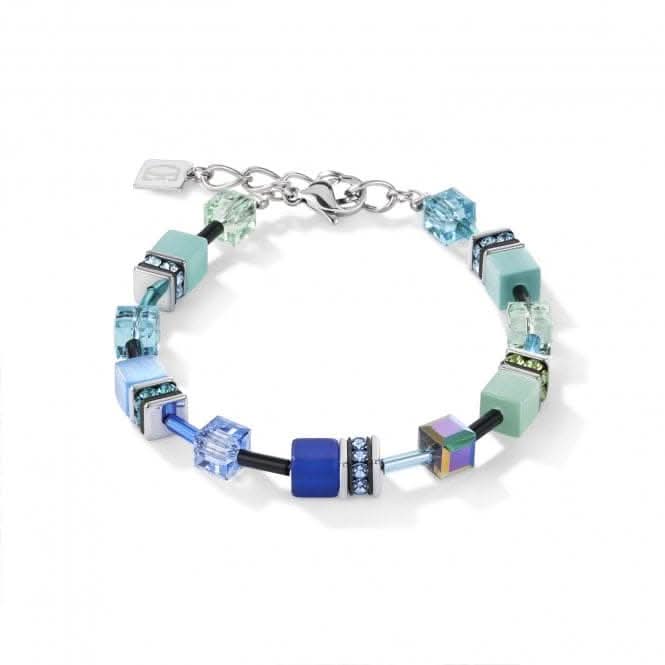 GeoCUBE® Blue - Green Bracelet 2838/30 - 0705Coeur De Lion2838/30 - 0705