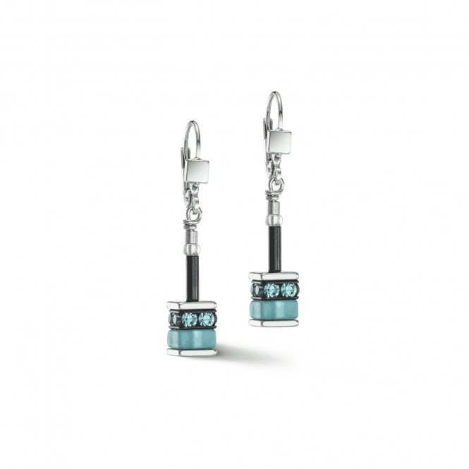 GeoCUBE® Classic Aqua - Brown Earrings 4409/20 - 2011Coeur De Lion4409/20 - 2011