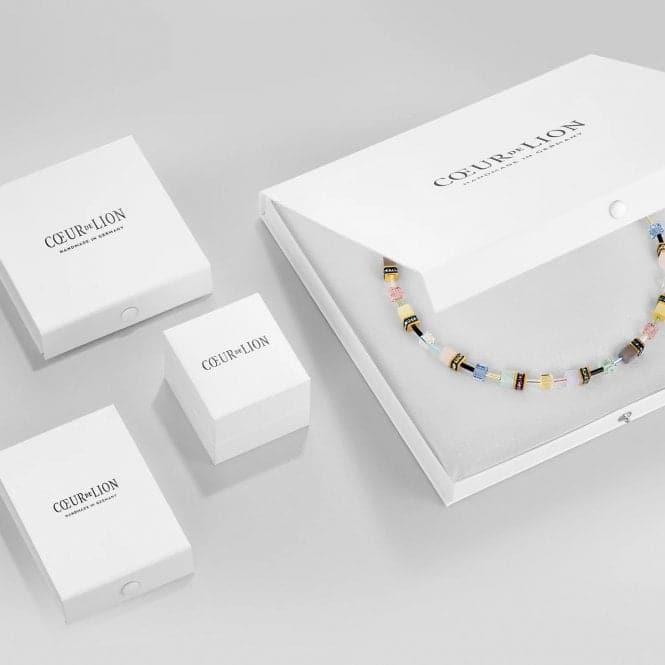 GeoCUBE® Classic Aqua - Brown Necklace 4409/10 - 2011Coeur De Lion4409/10 - 2011