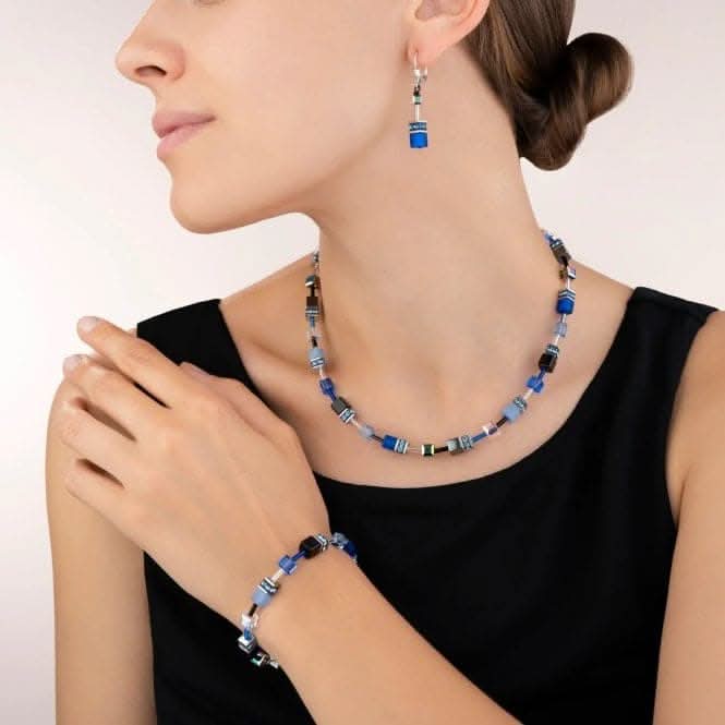 GeoCUBE® Cobalt Blue Necklace 4014/10 - 0712Coeur De Lion4014/10 - 0712