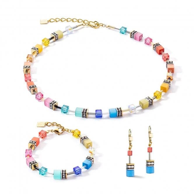 GeoCUBE® Iconic Classic Multicolour Gold Necklace 2838/10 - 1521Coeur De Lion2838/10 - 1521