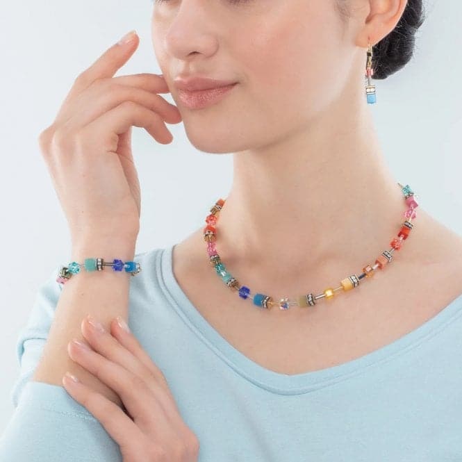 GeoCUBE® Iconic Classic Multicolour Gold Necklace 2838/10 - 1521Coeur De Lion2838/10 - 1521