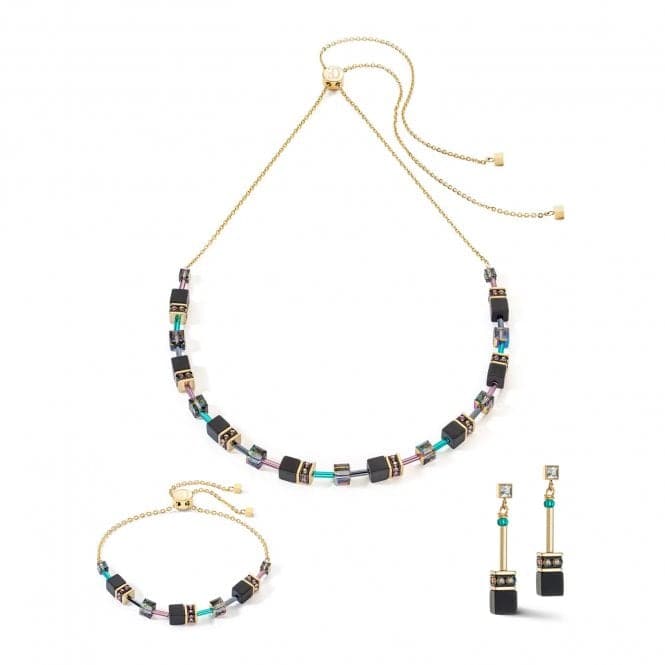 GeoCUBE® Iconic Nature Black Multicolour Chain Earrings 3035/21 - 1315Coeur De Lion3035/21 - 1315