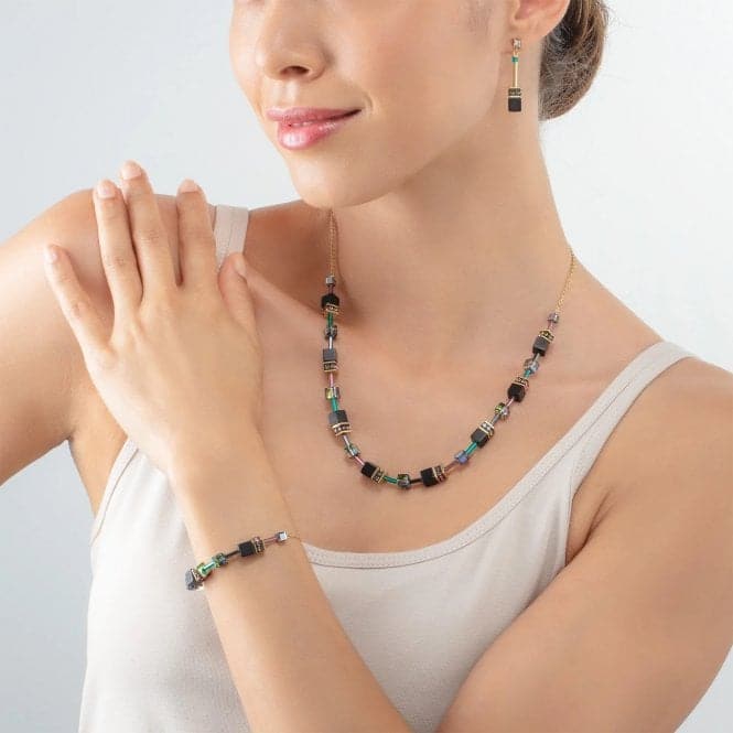 GeoCUBE® Iconic Nature Black Multicolour Chain Necklace 3035/10 - 1315Coeur De Lion3035/10 - 1315