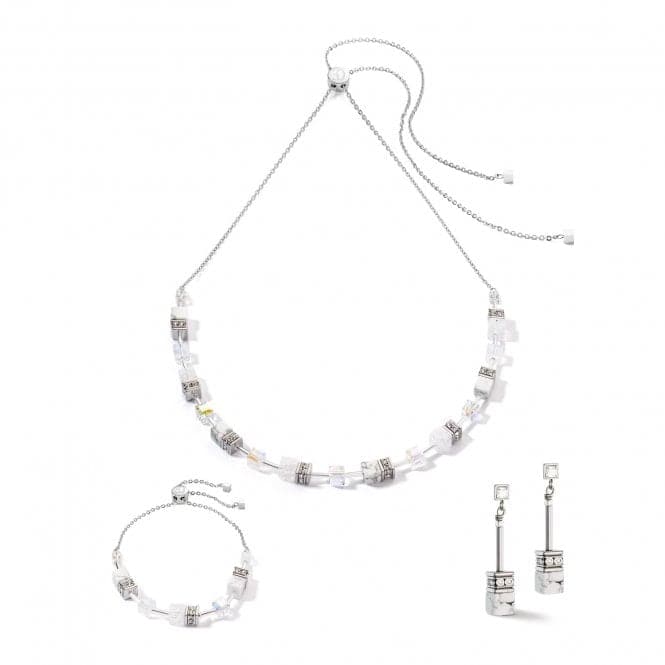 GeoCUBE® Iconic Nature White Chain Necklace 3035/10 - 1400Coeur De Lion3035/10 - 1400