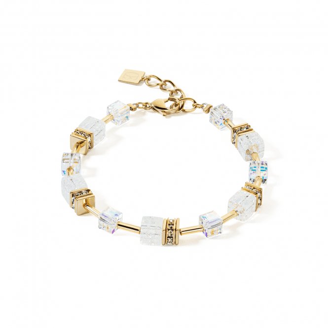 GeoCUBE® Iconic Nature White - Gold Bracelet 3018/30 - 1416Coeur De Lion3018/30 - 1416