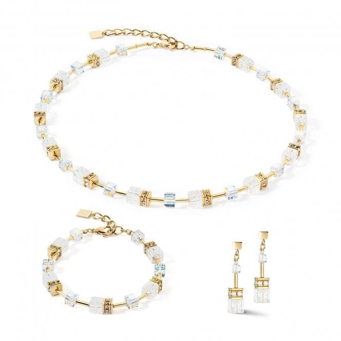 GeoCUBE® Iconic Nature White - Gold Bracelet 3018/30 - 1416Coeur De Lion3018/30 - 1416