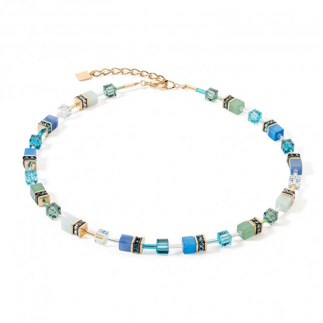 GeoCUBE® Iconic Precious Green - Turquoise Necklace 4905/10 - 0506Coeur De Lion4905/10 - 0506