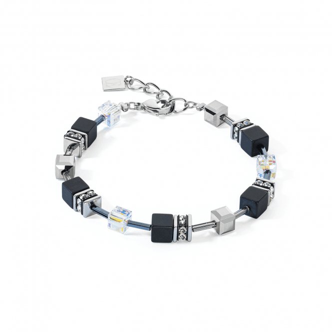 GeoCUBE® Iconic Precious Onyx Black - Crystal Bracelet 4018/30 - 1318Coeur De Lion4018/30 - 1318