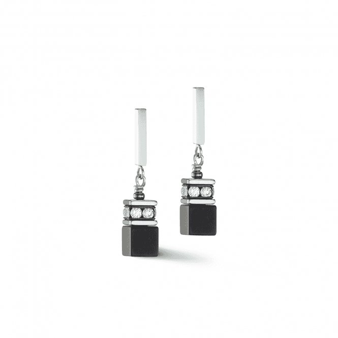 GeoCUBE® Iconic Precious Onyx Crystal - Black Earrings 4018/21 - 1318Coeur De Lion4018/21 - 1318