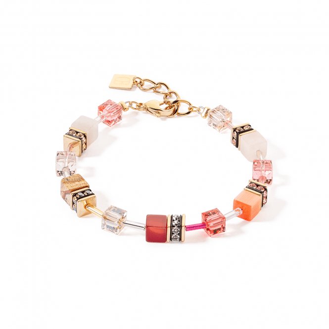 GeoCUBE® Iconic Precious Red - Beige Bracelet 4905/30 - 0310Coeur De Lion4905/30 - 0310