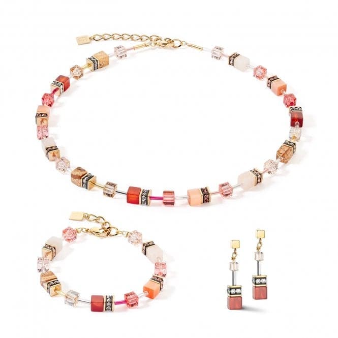 GeoCUBE® Iconic Precious Red - Beige Bracelet 4905/30 - 0310Coeur De Lion4905/30 - 0310