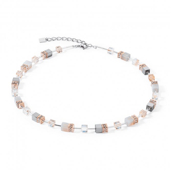 GeoCUBE® Iconic Precious Rose Gold - Peach Necklace 4017/10 - 0235Coeur De Lion4017/10 - 0235