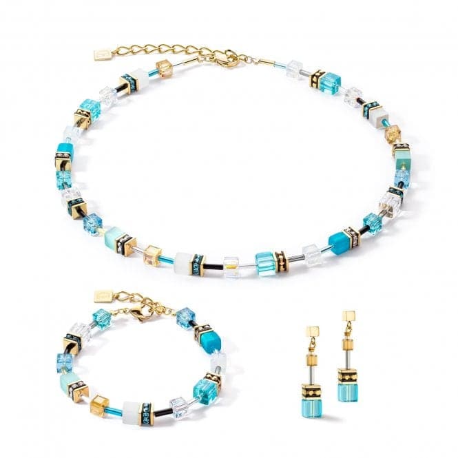 GeoCUBE® Iconic Turquoise - Gold Bracelet 2838/30 - 0616Coeur De Lion2838/30 - 0616