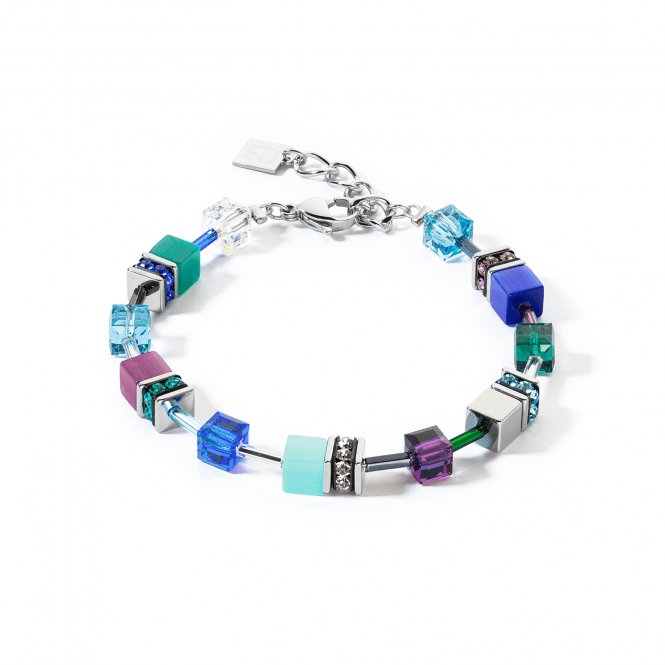 GeoCUBE® Iconic Turquoise Lilac Bracelet 2838/30 - 0608Coeur De Lion2838/30 - 0608