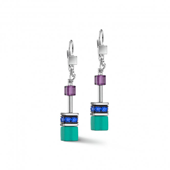 GeoCUBE® Iconic Turquoise Lilac Earrings 2838/20 - 0608Coeur De Lion2838/20 - 0608