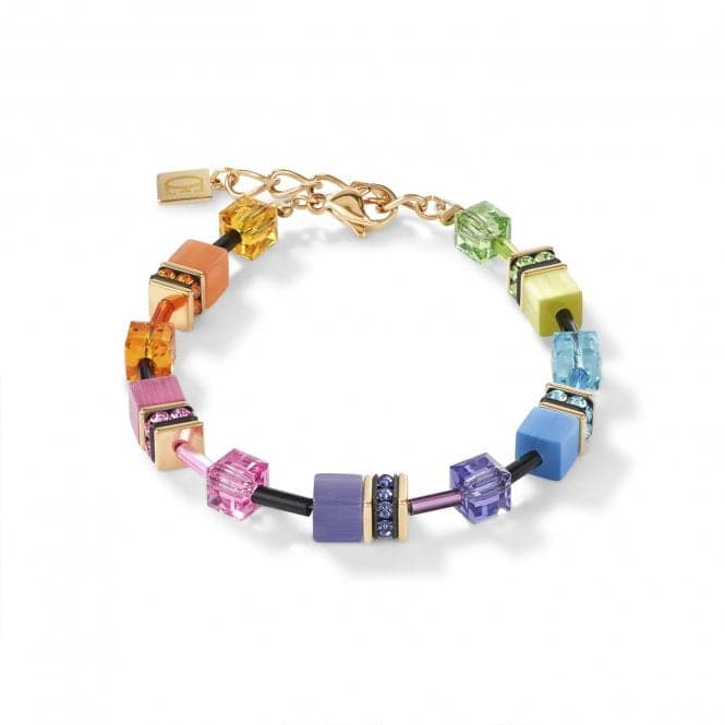 GeoCUBE® Multicolour Rainbow - Gold Bracelet 2838/30 - 1573Coeur De Lion2838/30 - 1573