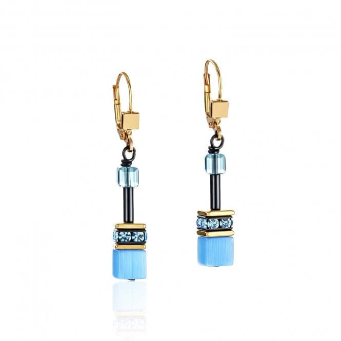 GeoCUBE® Multicolour Rainbow - Gold Earrings 2838/20 - 1573Coeur De Lion2838/20 - 1573