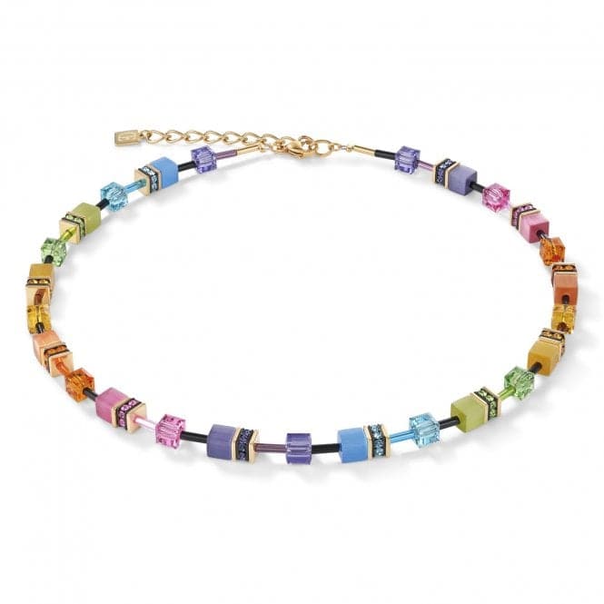 GeoCUBE® Multicolour Rainbow Gold Necklace 2838/10 - 1573Coeur De Lion2838/10 - 1573