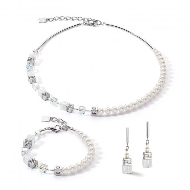 GeoCUBE® Precious Fusion Pearls White Earrings 5086/21 - 1400Coeur De Lion5086/21 - 1400