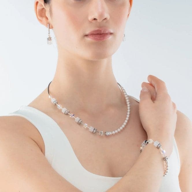 GeoCUBE® Precious Fusion Pearls White Necklace 5086/10 - 1400Coeur De Lion5086/10 - 1400