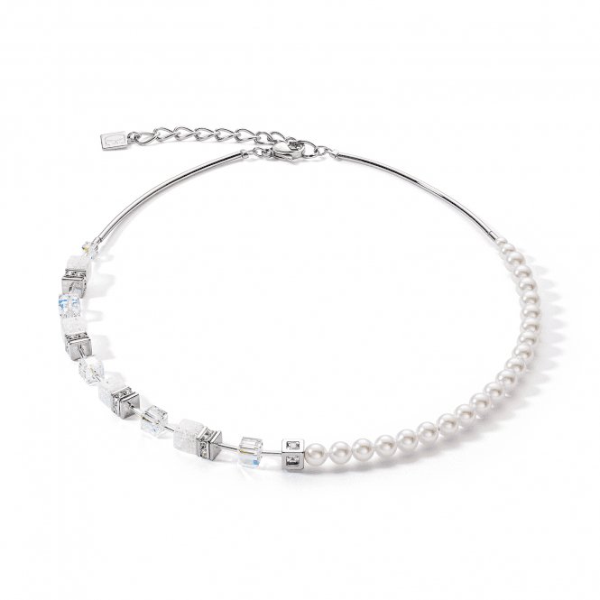 GeoCUBE® Precious Fusion Pearls White Necklace 5086/10 - 1400Coeur De Lion5086/10 - 1400