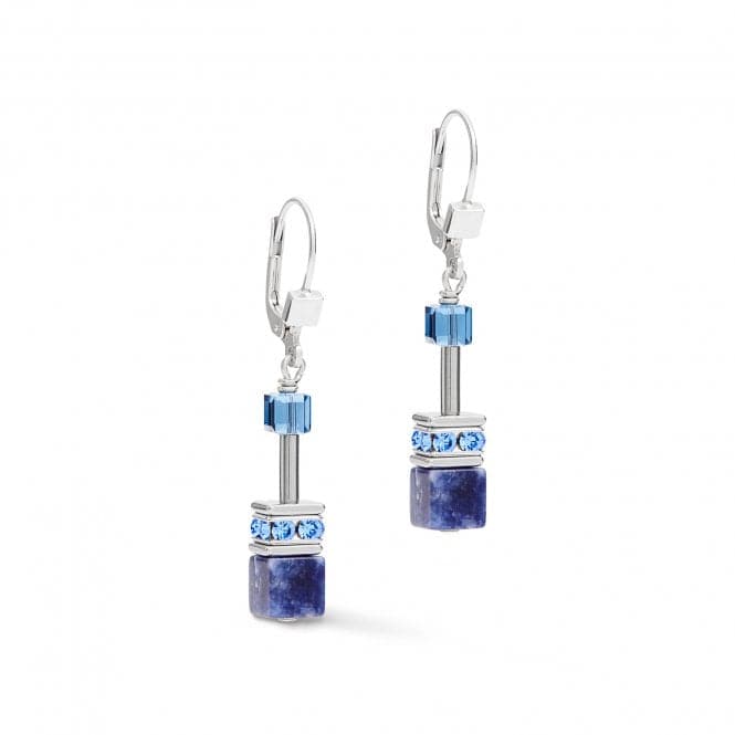 GeoCUBE® Sodalite & Haematite Blue Earrings 4017/20 - 0700Coeur De Lion4017/20 - 0700
