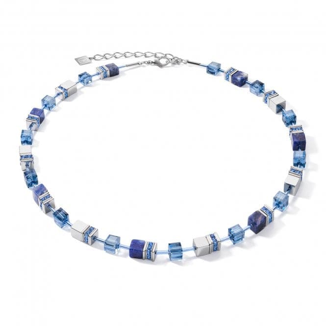 GeoCUBE® Sodalite & Haematite Blue Necklace 4017/10 - 0700Coeur De Lion4017/10 - 0700