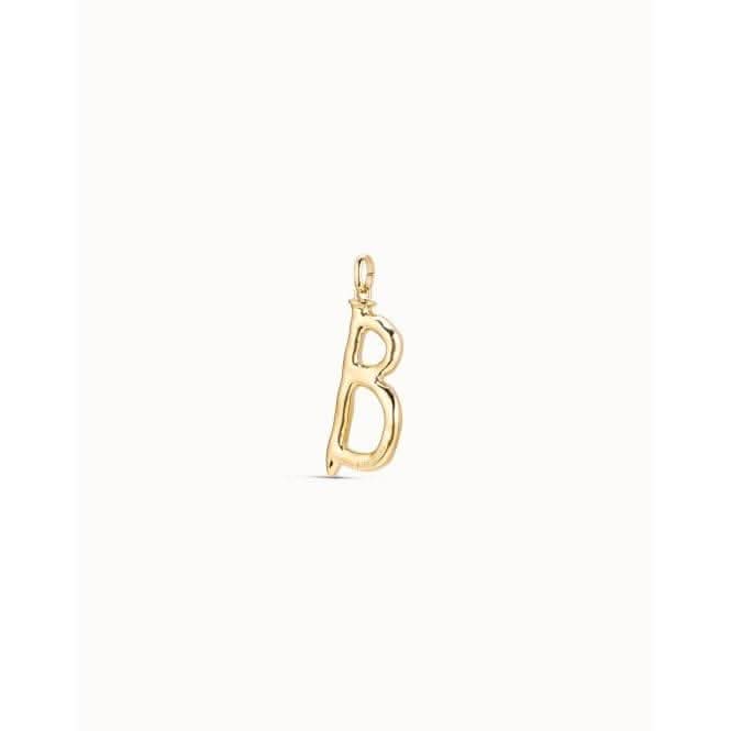 Gimme A Letter B Large Golden Metal Charm CHA0002ORO0000U