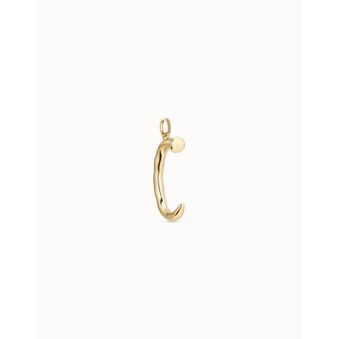 Gimme A Letter C Large Golden Metal Charm CHA0003ORO0000U