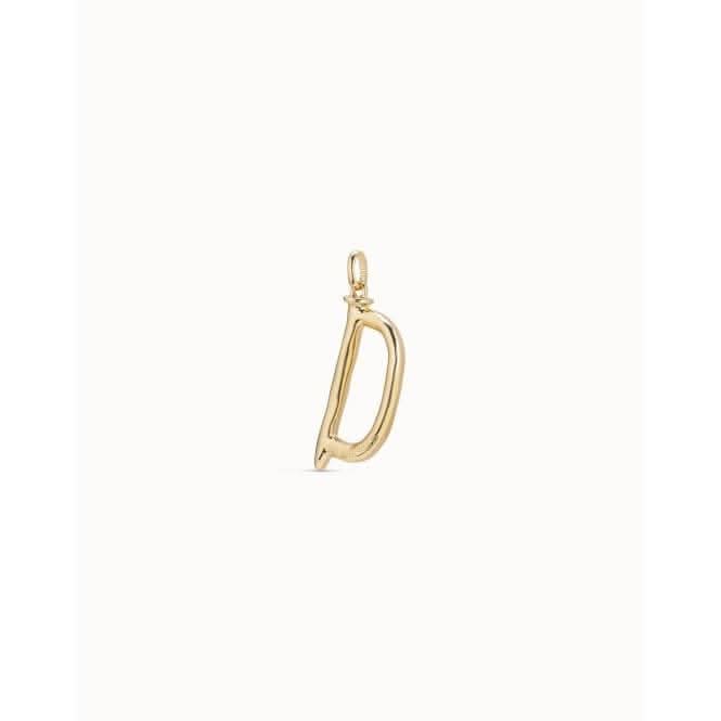Gimme A Letter D Large Golden Metal Charm CHA0004ORO0000U