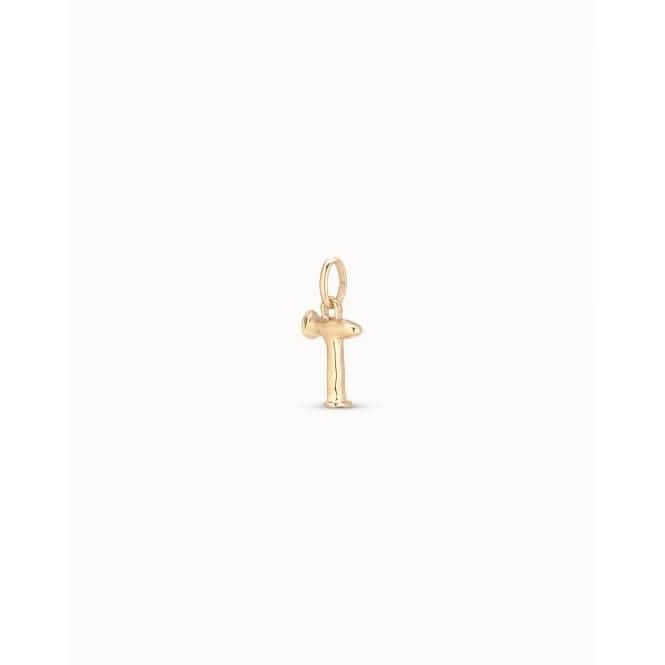 Gimme A Letter T Golden Metal Charm CHA0046ORO0000U