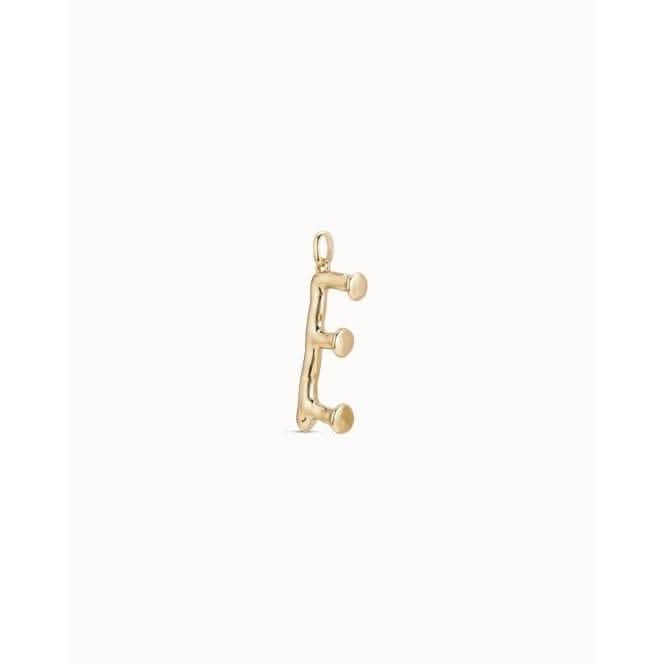 Gimme A Letter E Large Golden Metal Charm CHA0005ORO0000U