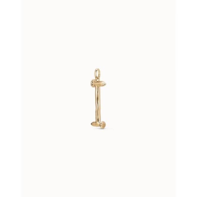 Gimme A Letter I Large Golden Metal Charm CHA0009ORO0000U