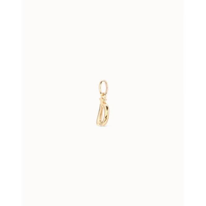 Gimme Me A Letter D Golden Metal Charm CHA0030ORO0000U