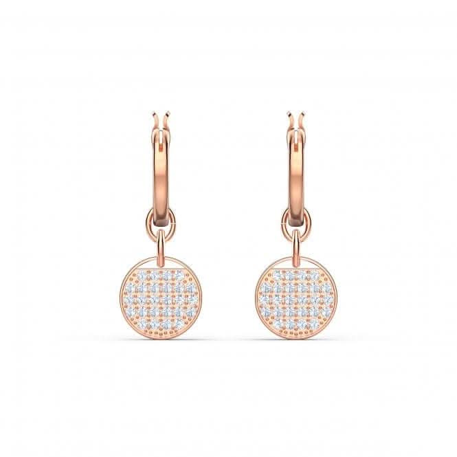 Ginger Mini White Rose Gold Tone Plated Hoop Earrings 5567528