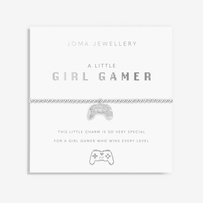 Girl Gamer Silver 15.5cm Stretch Bracelet C679Joma JewelleryC679