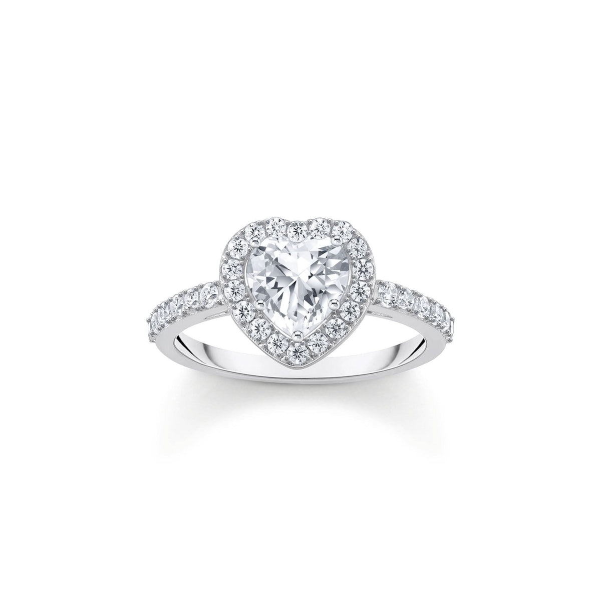 Glam &amp; Soul Love &amp; Hearts White Ring TR2477 - 051 - 14Thomas Sabo Sterling SilverTR2477 - 051 - 14 - 50