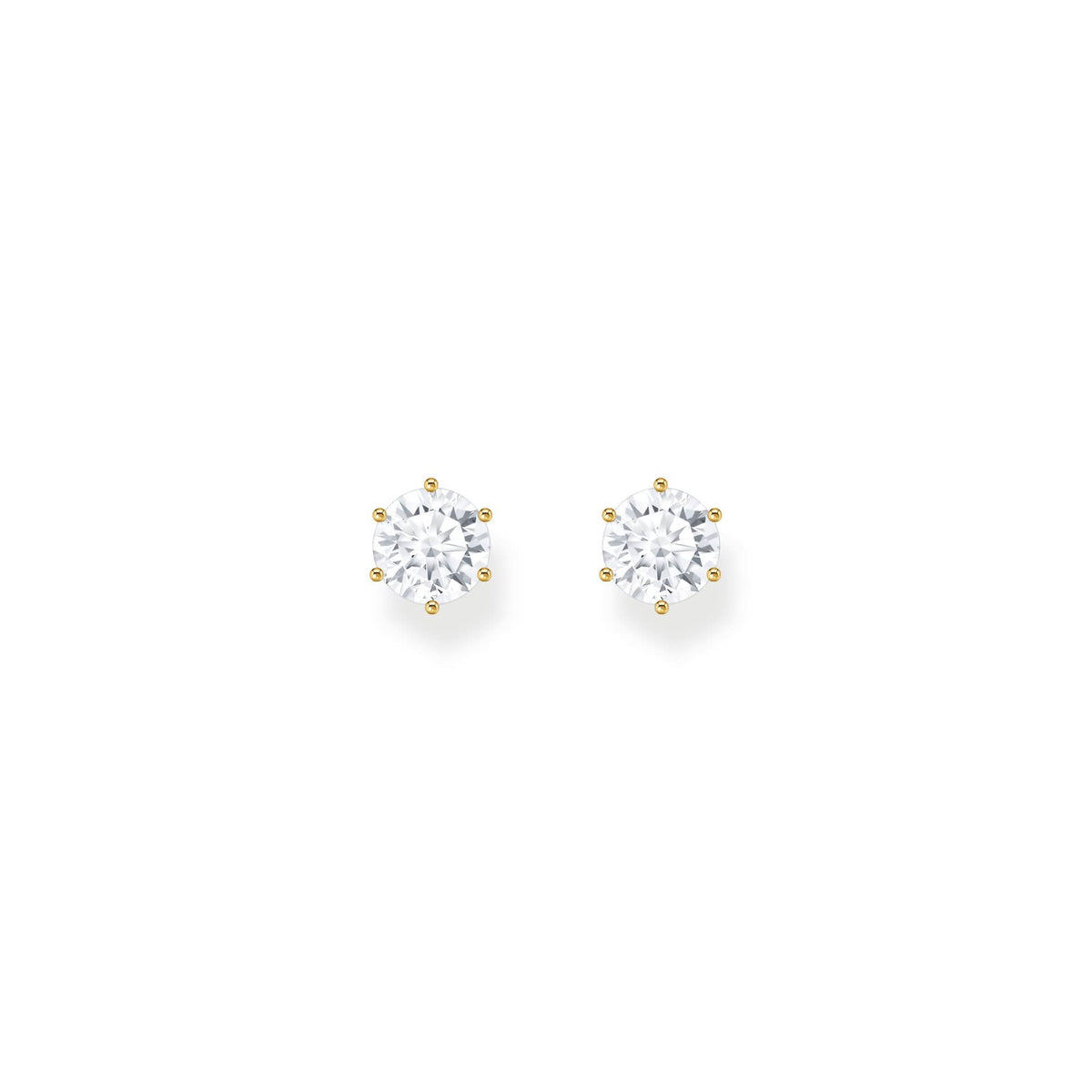 Glam &amp; Soul Sparkling Gold White Earring H2300 - 414 - 14Thomas Sabo Sterling SilverH2300 - 414 - 14