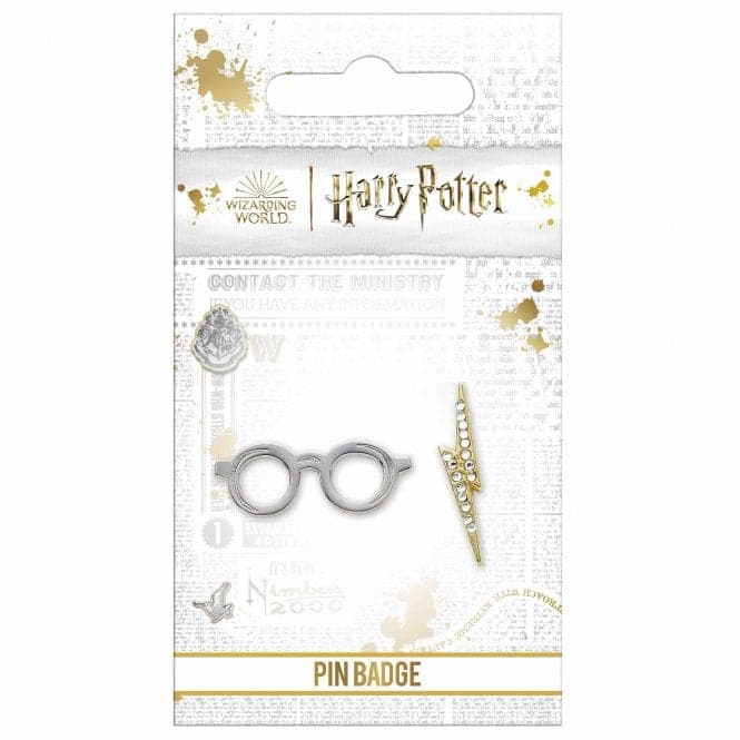 Glasses & Lightning Bolt Pin BadgeHarry PotterHPPB0176