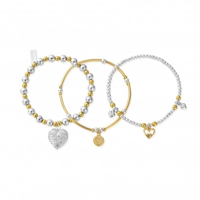 Gold And Silver Compassion Set Of 3 Love GMBSTA3LOVEChloBoGMBSTA3LOVE