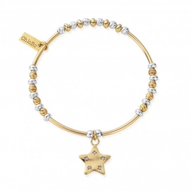 Gold And Silver Sparkle Star Bracelet GMBSBNH3036ChloBoGMBSBNH3036