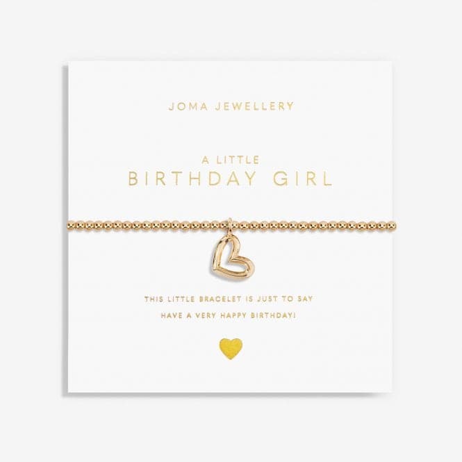 Gold Birthday Girl Gold 17.5cm Stretch Bracelet 6181Joma Jewellery6181